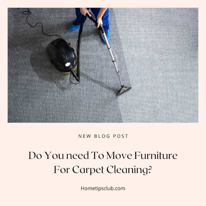 Do You Need To Move furniture For Carpet Cleaning? (What You Need To Know)