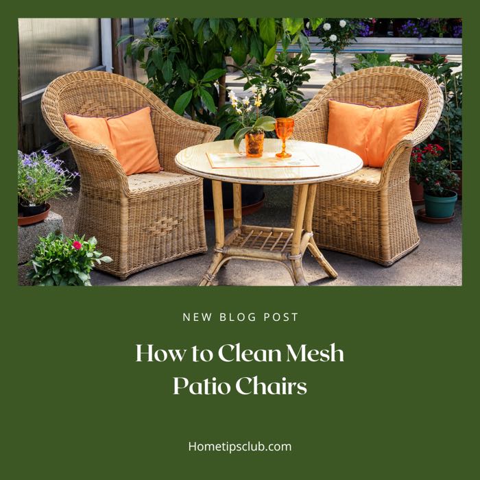 How to Clean Mesh Patio Chairs