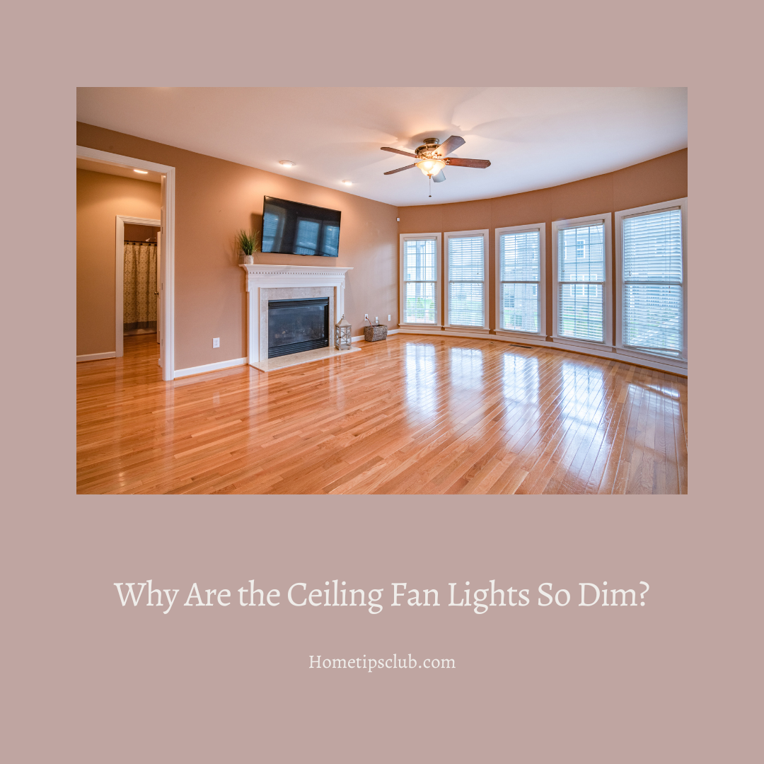 Why Are the Ceiling Fan Lights So Dim?