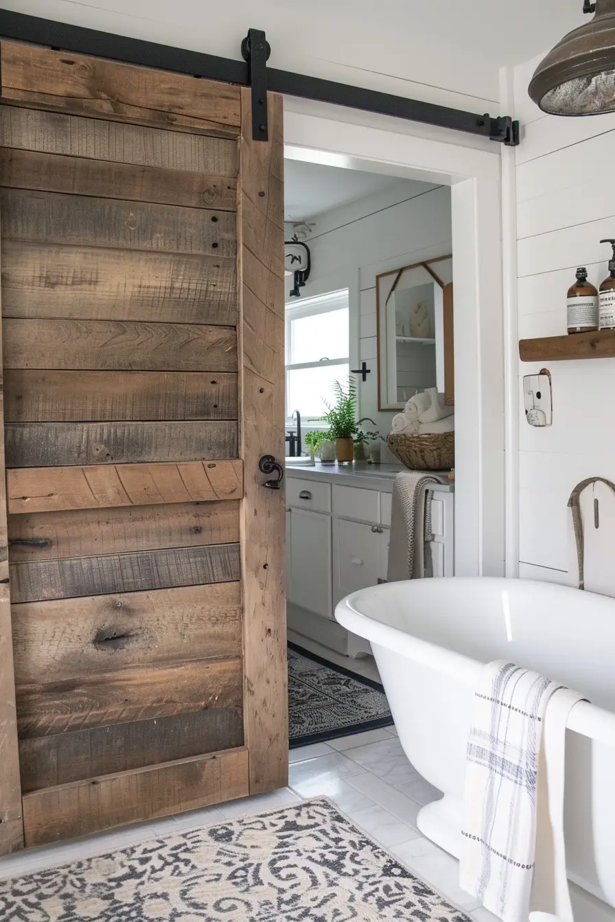 10 Bathroom Barn Door Ideas 