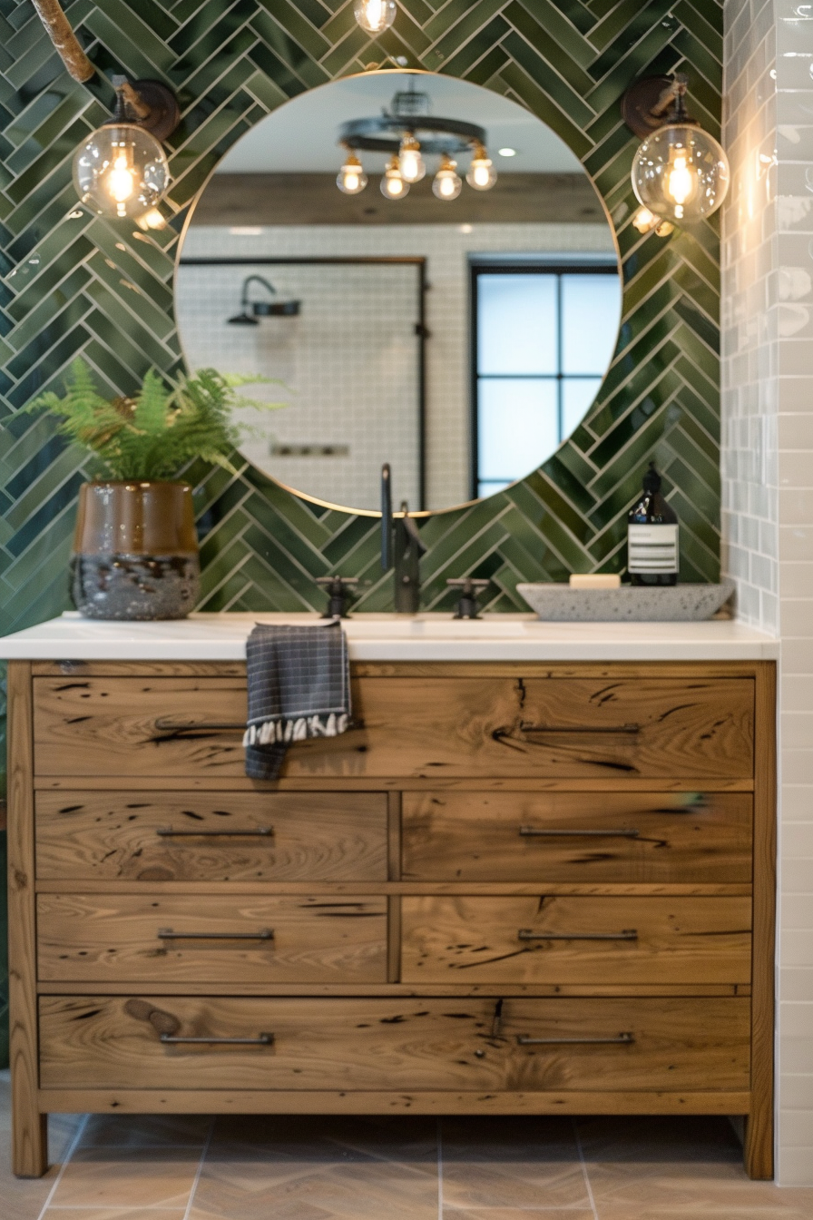 Green Vanity Bathroom Ideas 